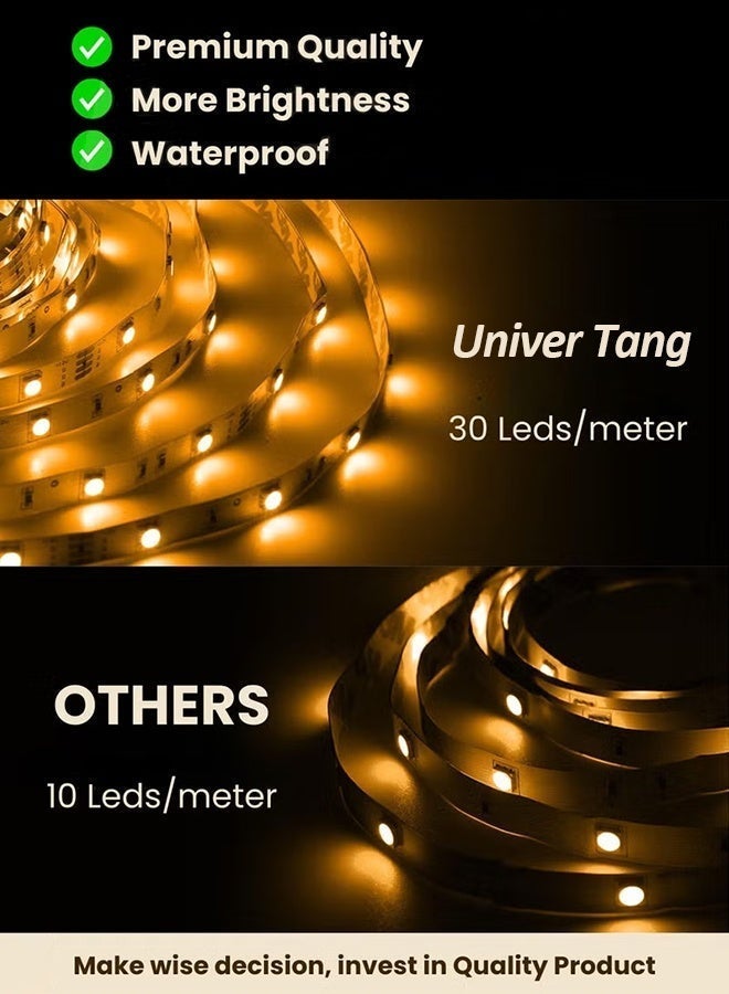 Univer Tang RGB LED Strip Lights for bedroom - Multicolor with Remote USB Powered, Waterproof, Perfect LED lights for Bedroom, TV, Desktop PC, Fish Tank Decoration. Wall Strip Lights, Multicolour 2M - Image 3