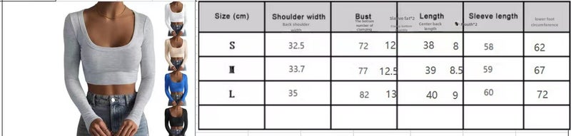 New Product Style Large Round Neck Long-Sleeved Ribbed Ultra-Short Slim Fit Slimming T-Shirt 2025 Short Style - Image 5
