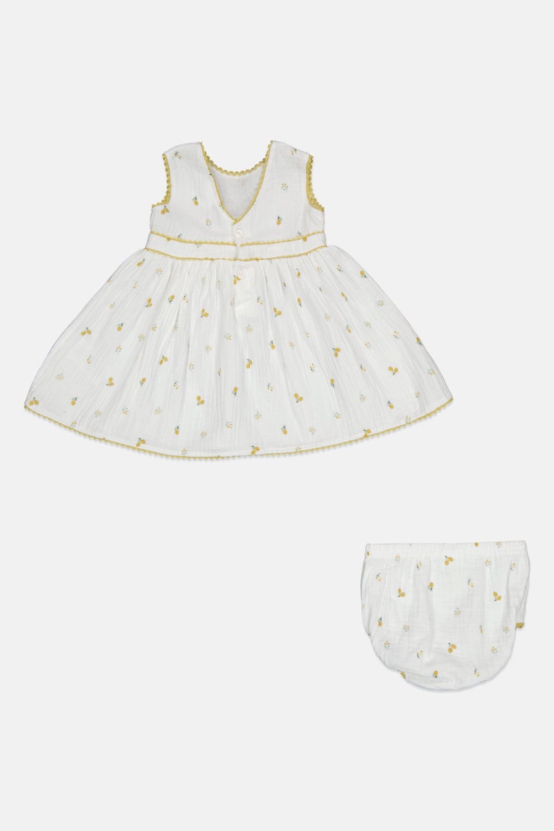 Rock-A-Bye Baby Boutique Toddlers Girl 2 Pieces Allover Print Top And Panty Set, White - Image 3