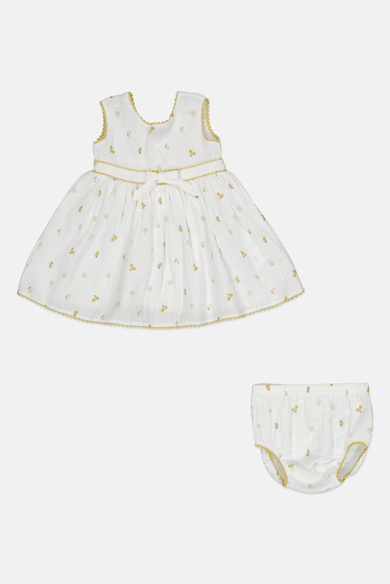 Rock-A-Bye Baby Boutique Toddlers Girl 2 Pieces Allover Print Top And Panty Set, White - Image 2