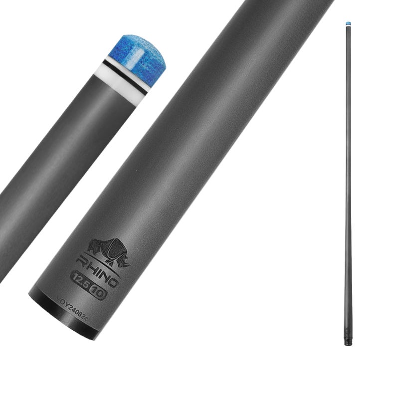 RHINO 30 3810 Carbon Pool Cue Single Shaft Tip 125mm Low Deflection Technology UltraSmooth pro Taper Easy to Play - Image 2