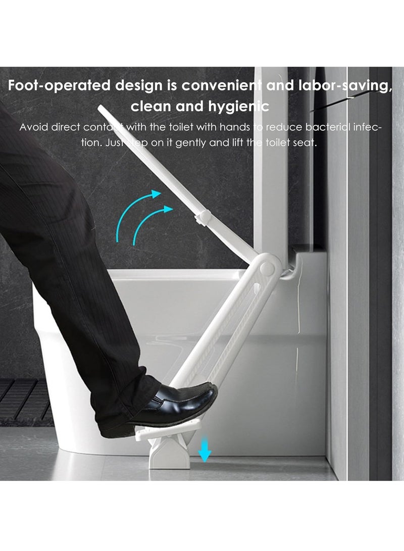 KASTWAVE Foot Operated Toilet Lid Lifter, Toilet Seat Lifter Pedals Touchless Universal, Lifter Toilet Seat Holder, Avoid Touching Toilet Covers Lifting Pedals for Hotel Bathroom, Toilet Lift Tools - Image 3