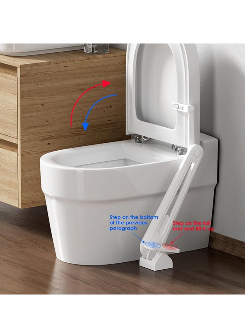 KASTWAVE Foot Operated Toilet Lid Lifter, Toilet Seat Lifter Pedals Touchless Universal, Lifter Toilet Seat Holder, Avoid Touching Toilet Covers Lifting Pedals for Hotel Bathroom, Toilet Lift Tools - Image 4