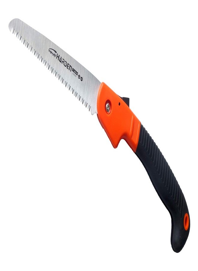 Harden 180mm Double Ground Teeth Folding Steel Saw, Soft TPR handle, for Drywall and Home Garden - 631301 Professional Series - Image 1
