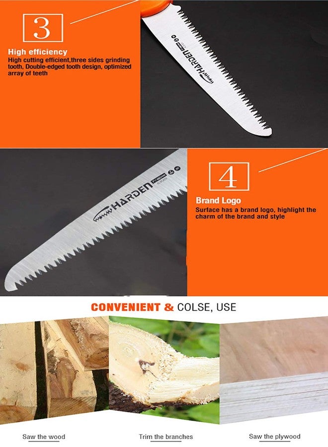 Harden 180mm Double Ground Teeth Folding Steel Saw, Soft TPR handle, for Drywall and Home Garden - 631301 Professional Series - Image 5