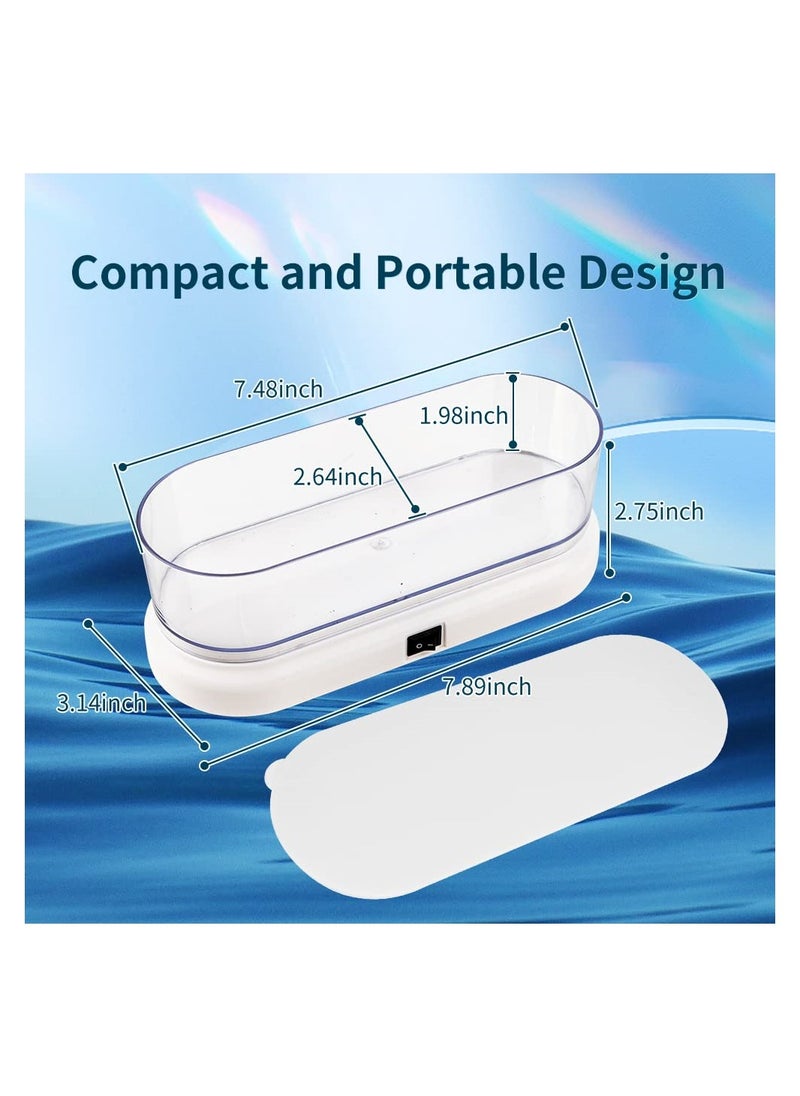 SYOSI - Ultrasonic Jewelry Cleaner, 45kHz Portable Household Cleaner for All Jewelry, Ring, Earrings, Necklace, Silver, Retainer, Eyeglass, Watches, Coins, Razors - Image 1