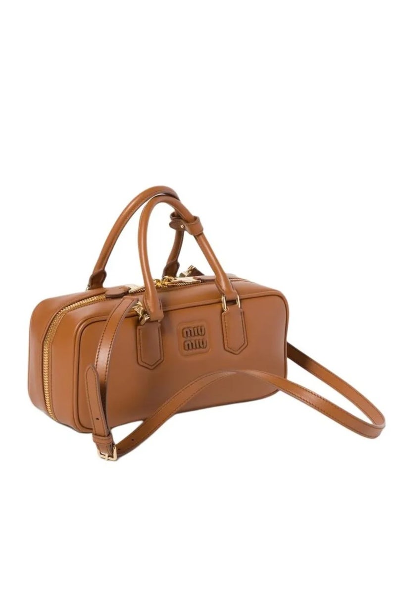 Miu Miu MIU Arcadie Leather Crossbody Hobo Handbag Women Camera With Top Handle  - Image 2