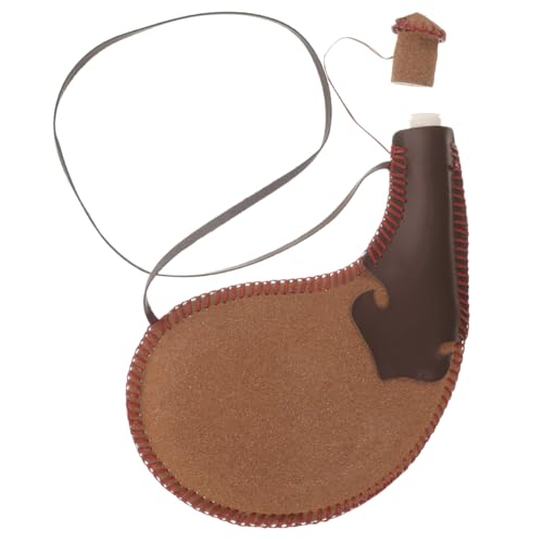 Alipis Ancient Leather Water Bag Bota Bag Wine Storage with Strap, Coffee, 12.20 X 7.67 X 0.98 Inches, Lightweight and Foldable for Outdoor Activities and Decoration - Image 1