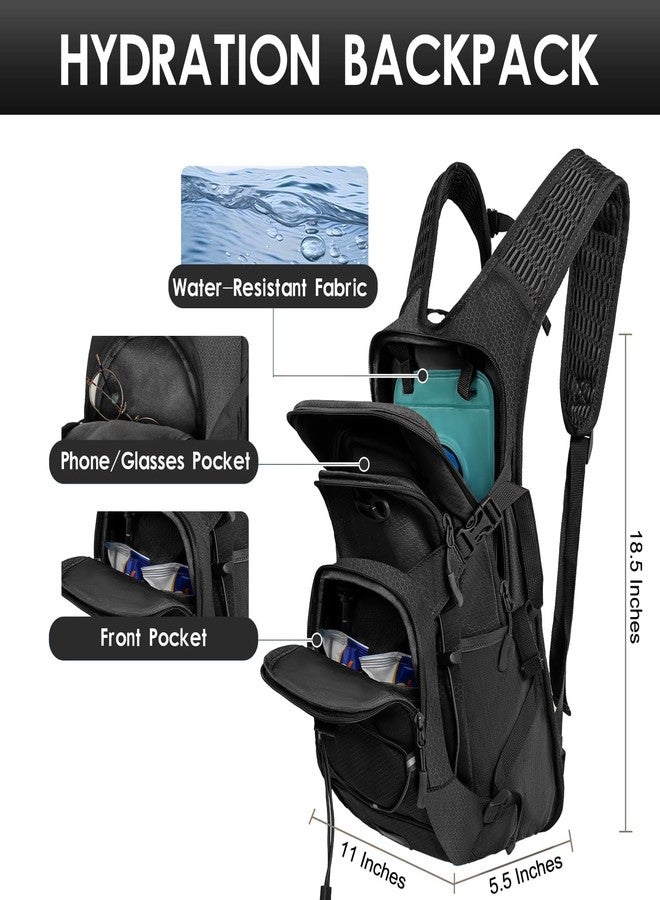 Wolt Hydration Backpack 18L Hiking Water Backpack with 2L Water Bladder for Men Women, Hydration Pack for Running Cycling Biking and Climbing (Black) - Image 2