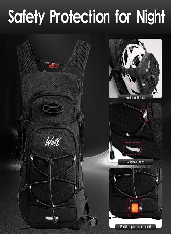 Wolt Hydration Backpack 18L Hiking Water Backpack with 2L Water Bladder for Men Women, Hydration Pack for Running Cycling Biking and Climbing (Black) - Image 4