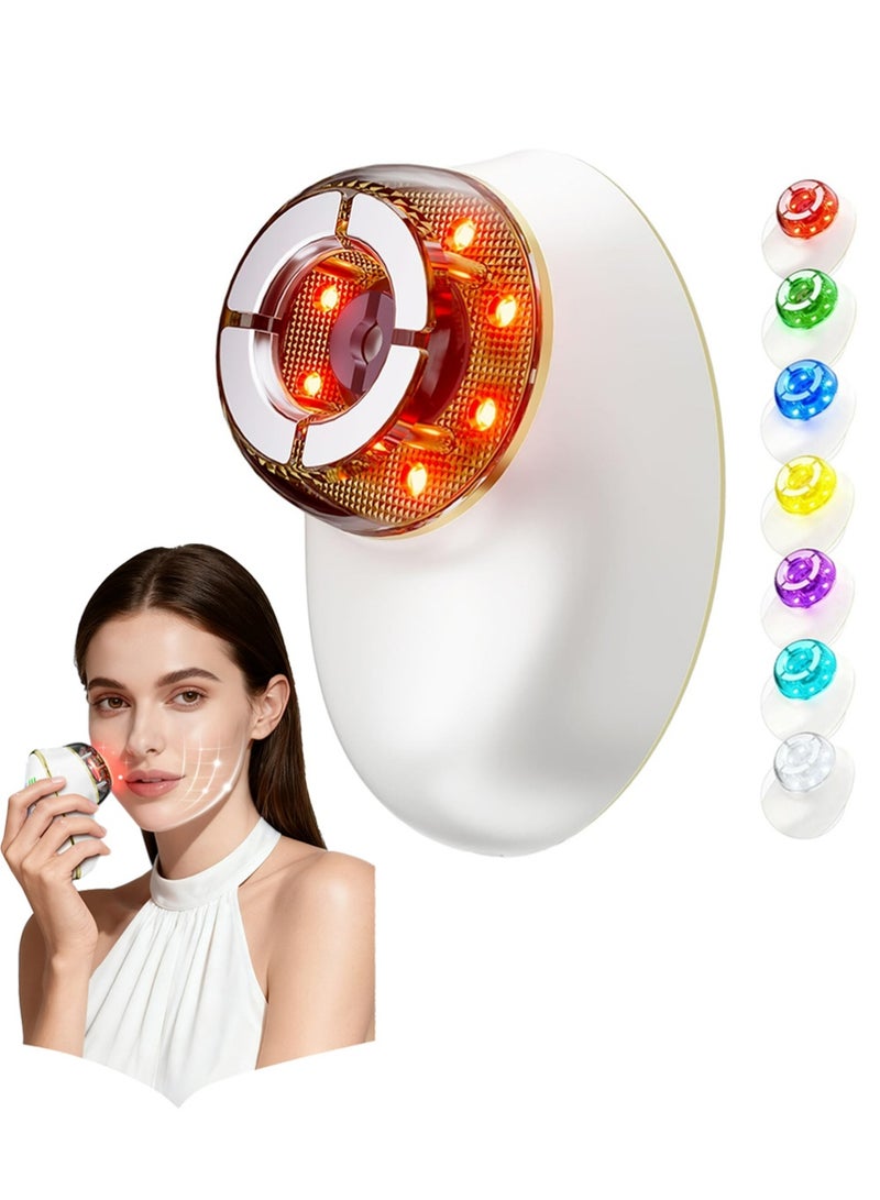 YOUGE Double Chin Reducer Vibration Massager, 3 in 1 Portable Firming Wrinkle Removal Device for Neck Face ,Effective Face Appearance Wrinkles Removal,Lymphatic Drainage Massager for Face, 7 Color Firming, Smoothing Facial Tools - Image 1
