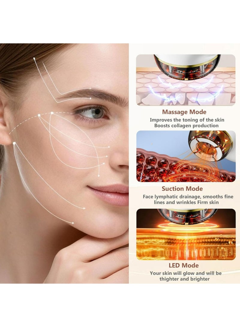 YOUGE Double Chin Reducer Vibration Massager, 3 in 1 Portable Firming Wrinkle Removal Device for Neck Face ,Effective Face Appearance Wrinkles Removal,Lymphatic Drainage Massager for Face, 7 Color Firming, Smoothing Facial Tools - Image 4