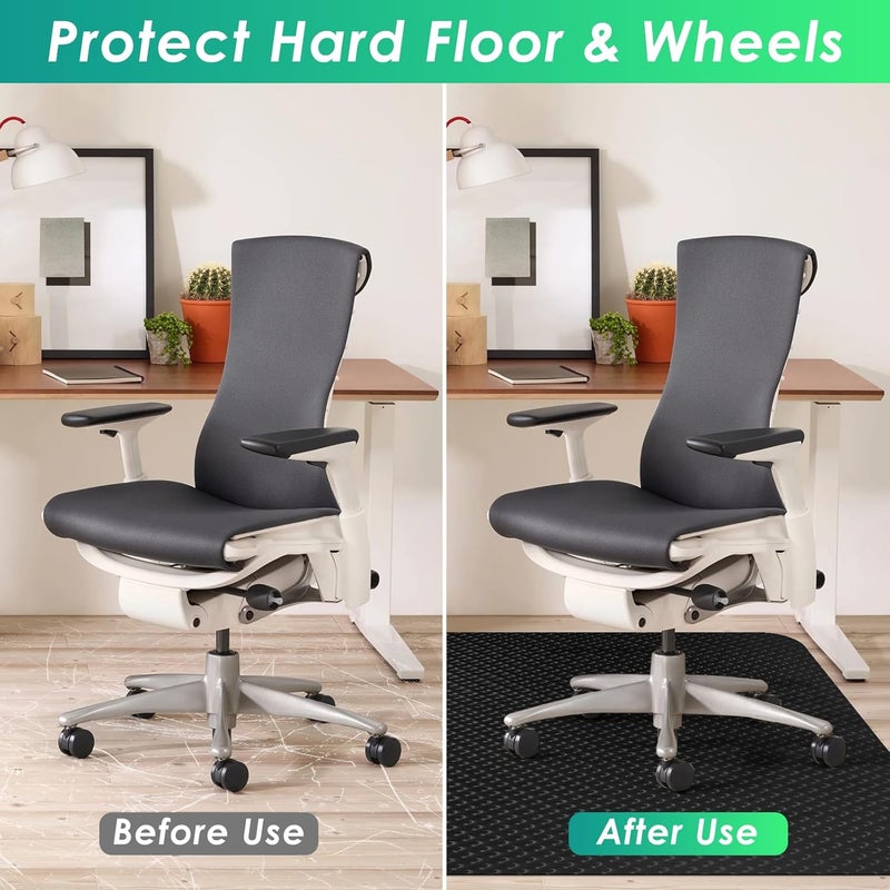 Vicwe Gaming Chair Mat for Hard Floor,36" x 48" Computer Chair Mat for Tile Floor,Anti-Slip Hard Floor Protector Rolling Chair for Office Home - Image 5