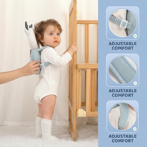 SOZOON Baby Head Protector Backpack - Soft & Lightweight Head Protection Pillow for Bebe Walking and Crawling(Deer) - Image 3