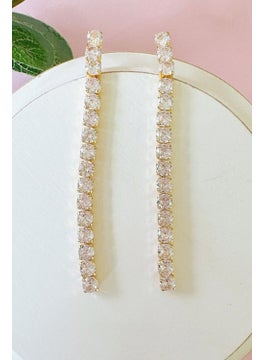 Riton Psgt special Zirconium Stone Gold/Silver Plated Earring Evening Dress Suit Set  - Image 4