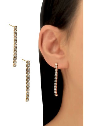 Riton Psgt special Zirconium Stone Gold/Silver Plated Earring Evening Dress Suit Set  - Image 1