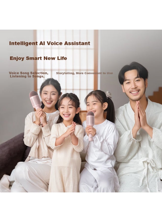 Soaiy Mc8max Wireless Karaoke Mobile Microphone, Singing Children's Karaoke Handheld Microphone Speaker All-in Wireless Bluetooth Home Outdoor Ktv Girl Pink - Image 4