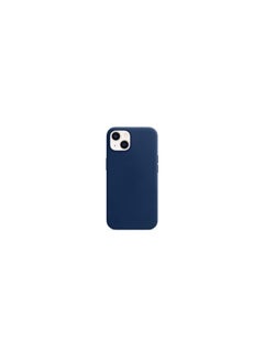 iPhone 13 Premium Leather Case with Magsafe Wireless Charging Compatible Ultra Slim Shockproof Cover Blue