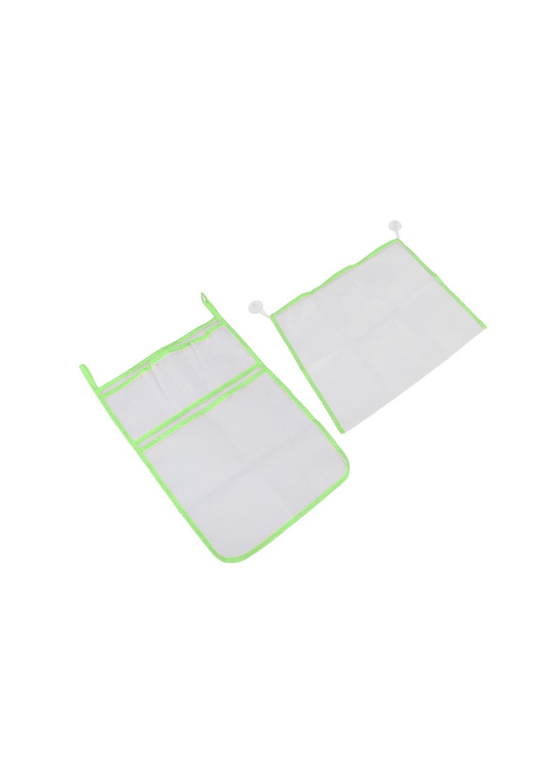 Velaurs 2 Pack Bath Toy Storage Mesh Bag Hangable with Suction Cup Hook  - Image 1