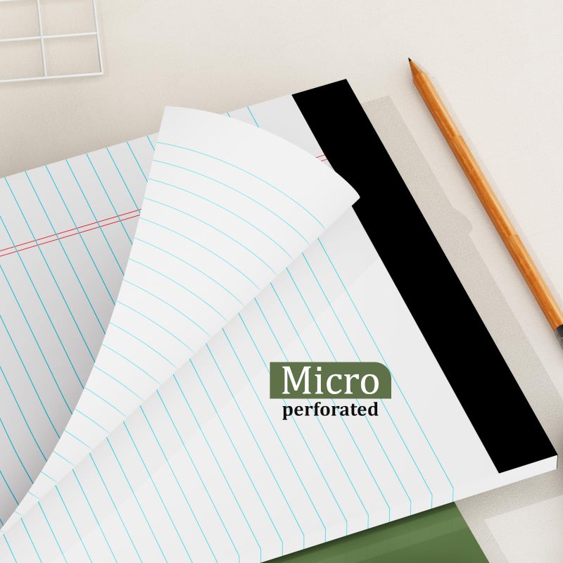AILZFEI 12 Pack of Legal Pads 8.5 x 11.75 College Ruled Notebook White Paper Note Pad Narrow Ruled 30 Sheets Notepads Perforated Writing Pad Clear Print 8x11 Legal Pads Pads of Paper - Image 5