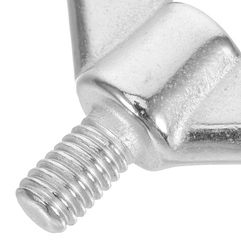 Stainless Steel 304 M6x10mm Wing Nut Bolts 2pcs Flagpole Hardware Hand Twist Thumb Screws - Image 4