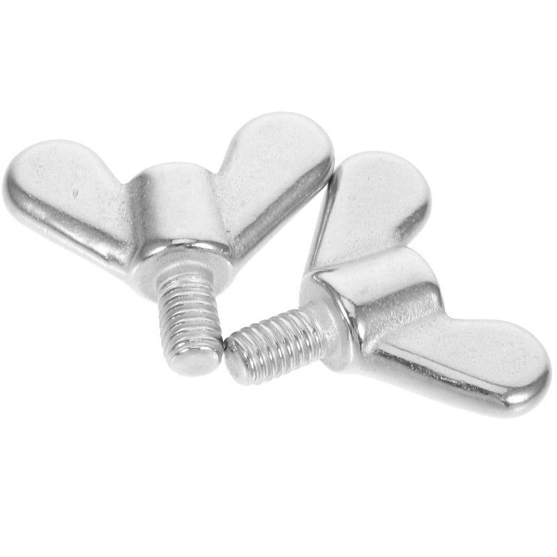 Stainless Steel 304 M6x10mm Wing Nut Bolts 2pcs Flagpole Hardware Hand Twist Thumb Screws - Image 2