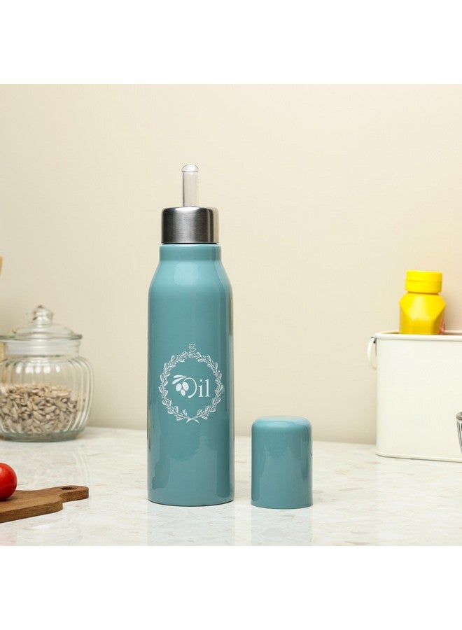 dudki Stainless Steel Oil Dispenser 750 ML Bottle Leakproof | Oil Nozzle Dropper | Cooking Oil Bottle For Home, Kitchen, Cooking, Café, Restaurant (Moss Green) - Image 5