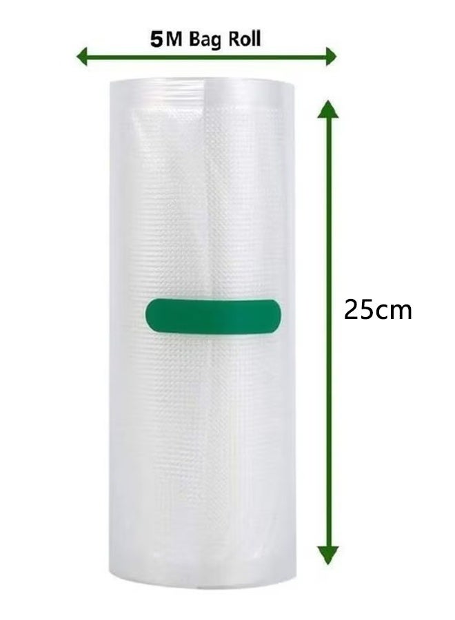 Vacuum Sealer Bags for Food, Food Saver Bags Rolls, Microwave & Freezer Food Storage Bags Clear 25 cm X 5 Mtr  - Image 5