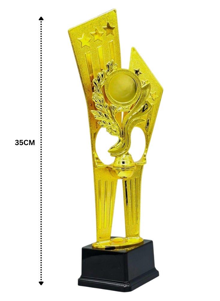 سبال كأس كرة قدم ذهبي مقاس 35 سم - جائزة مميزة لأبطال كرة القدم والبطولات والفعاليات الرياضية - Image 2