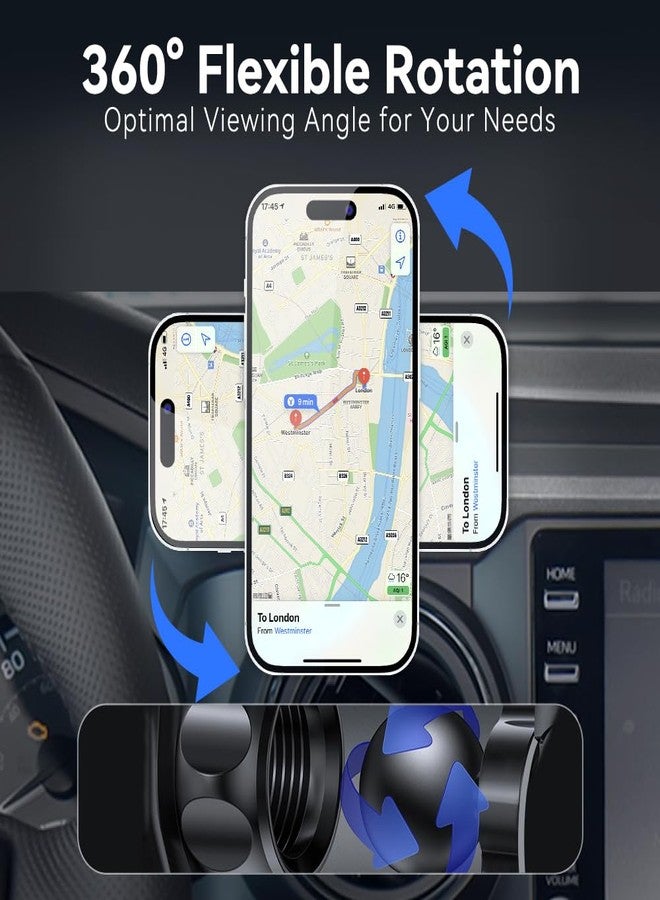 BEERTE Fits MagSafe Car Mount Fit for Toyota Tacoma 2016-2023 Hands Free Magnetic Phone Holder for Car Vent 360° Rotation Phone Mount Fit for iPhone 15 14 13 12 Series MagSafe Case All Phones - Image 4