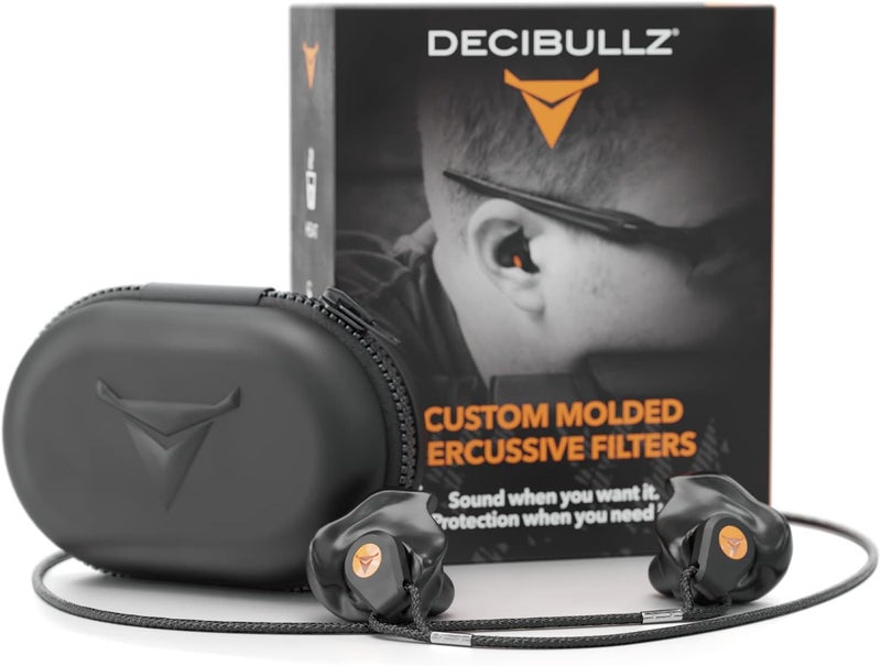Decibullz Percussive Moldable Earplugs for Hunting & Shooting, Gun Range Hearing Protection for Shooters, Reusable Ear Plugs for Shooting Range - Image 1