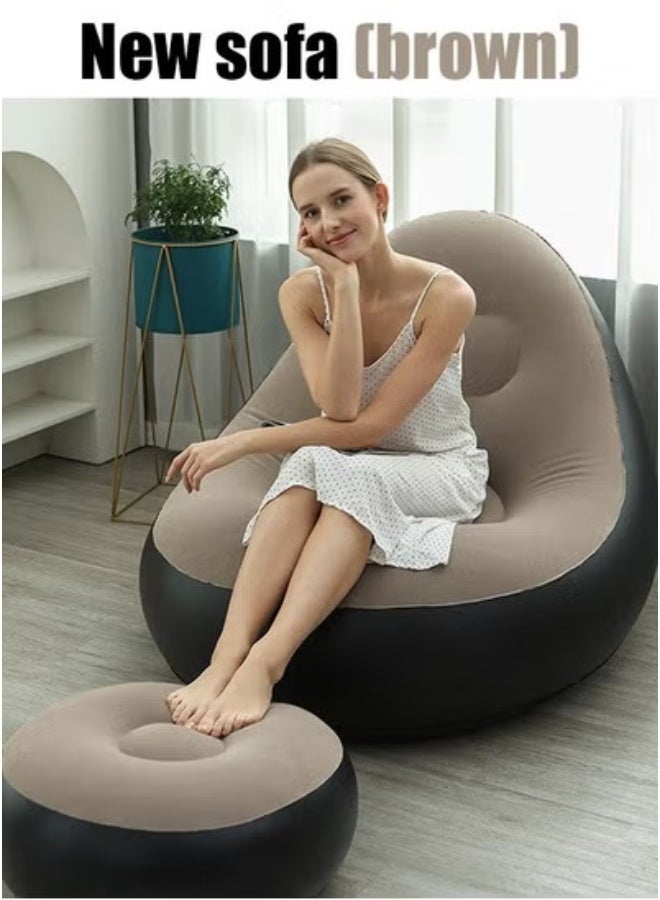 Generic Lazy sofa for small spaces, in an ins style, removable and washable, single-person sofa chair that can be reclined and used for sleeping.  - Image 5