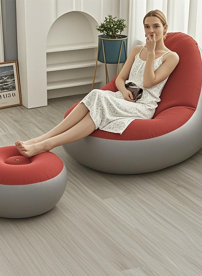 Lazy sofa for small spaces, in an ins style, removable and washable, single-person sofa chair that can be reclined and used for sleeping. - Image 4