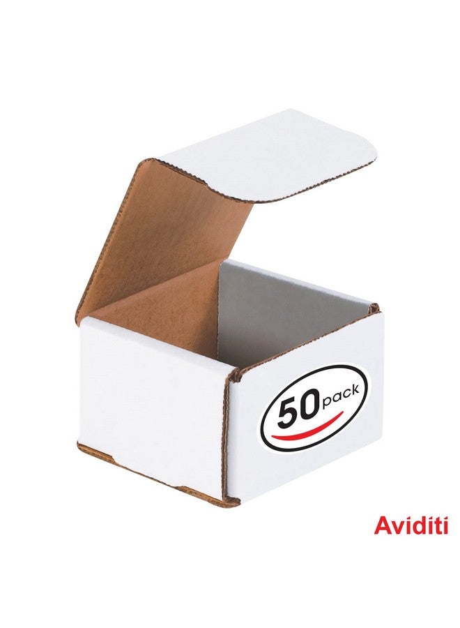 Aviditi White Corrugated Cardboard Mailing Boxes 3 X 3 X 2 Inches Pack Of 50 Crushproof For Shipping Mailing And Storing - Image 3