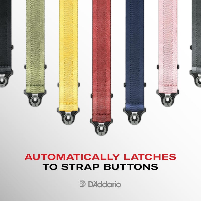 D'Addario Auto Lock Polypro Guitar Strap - Black - Image 5
