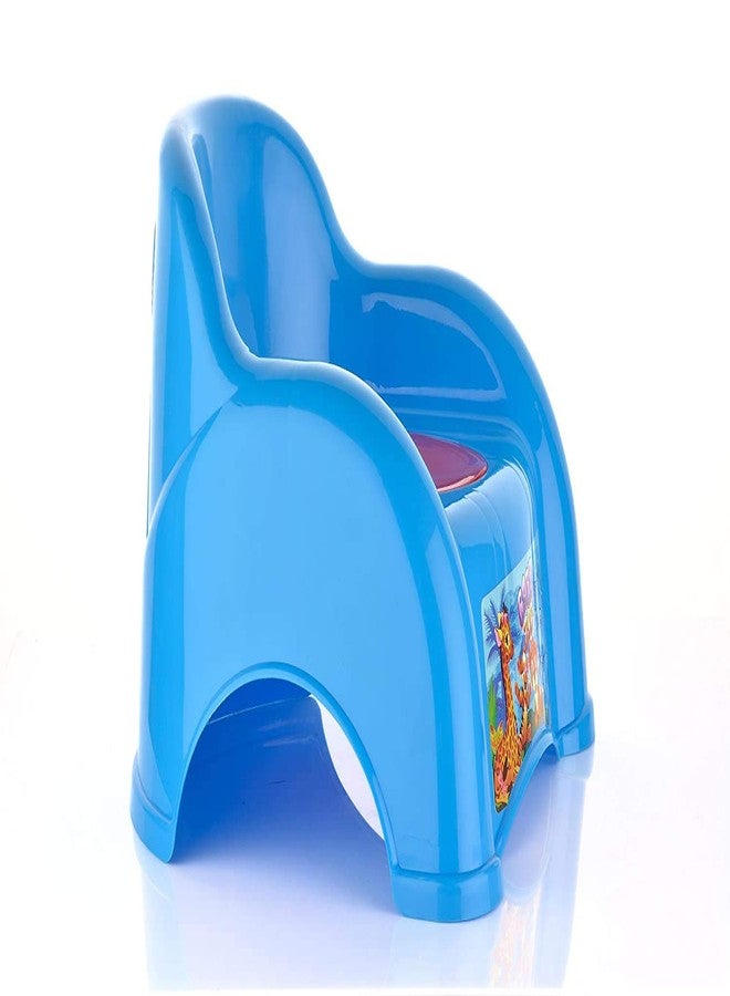 Zerya 2 In 1 ABCD Baby Potty Seat Baby Potty Training Seat And Baby Chair For 6-18 Month (Blue) - Image 2