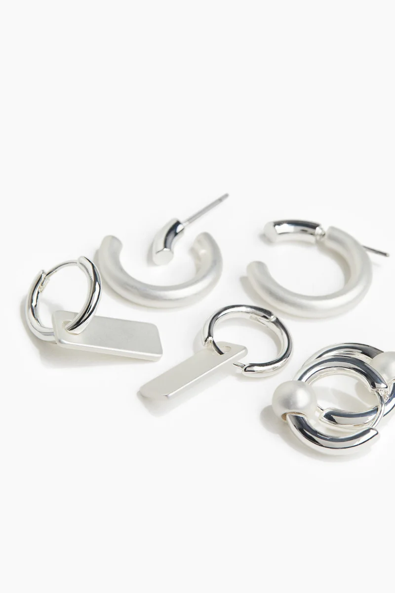 H&M 3 Pairs Hoop Earrings