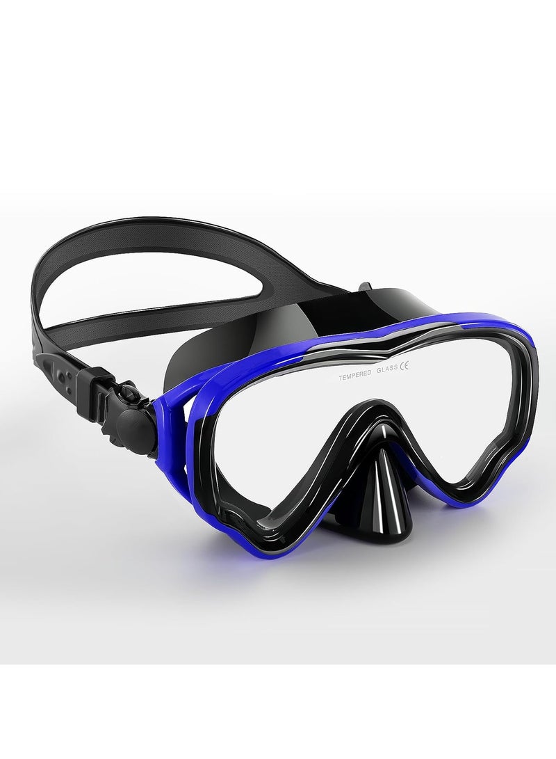 نظارات سباحة للبالغين مع غطاء للأنف، رؤية واسعة 180 درجة، قناع غوص بدون تسرب، نظارات سباحة للنساء والرجال والبالغين والشباب - Image 1