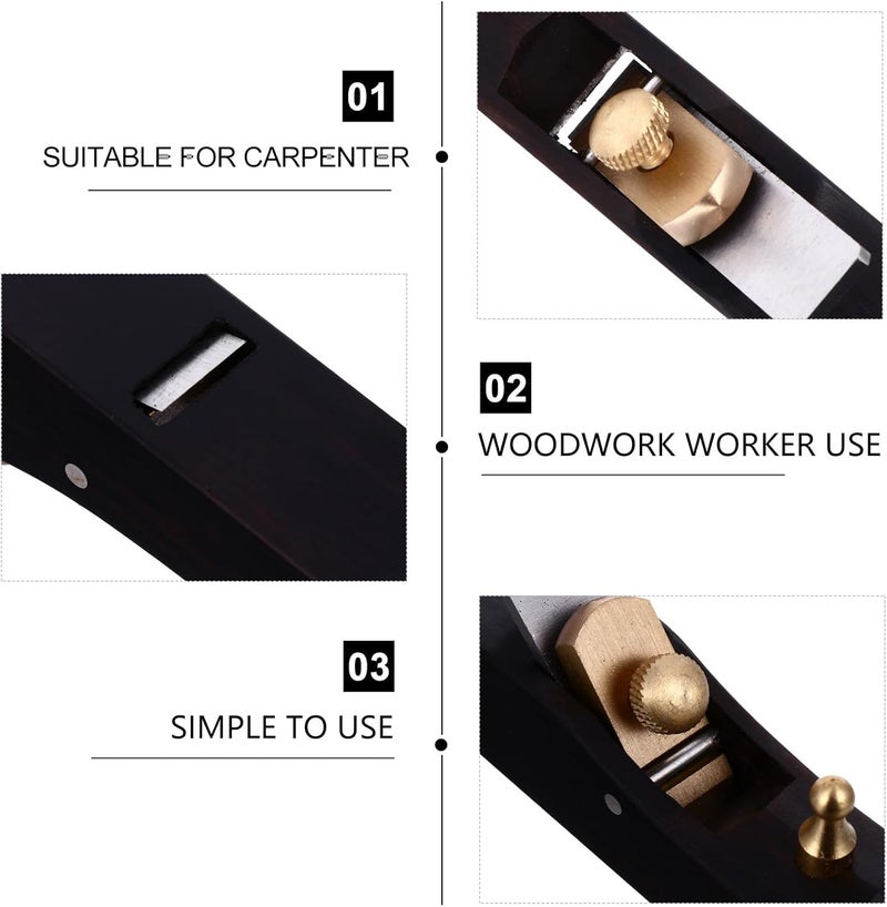 Wood Craft Planer Handheld Carpenter Planer Manual Woodworking Hand Plane Portable Smoothing Tool for DIY Woodworking and Home Use - Image 3