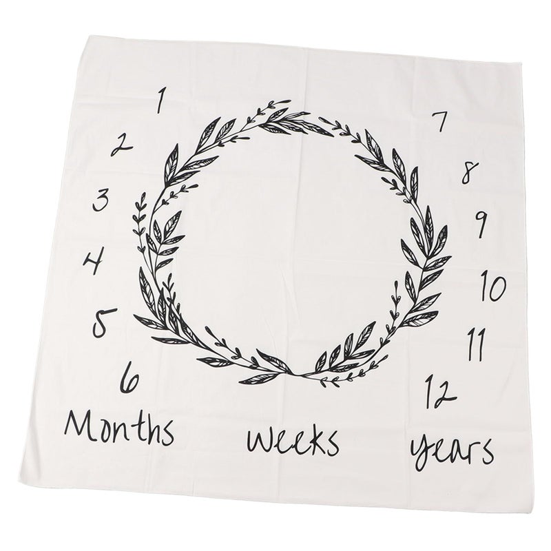 Baby Monthly Blanket 39.4x39.4 Inches Soft Polyester Durable Photo Prop - Image 3
