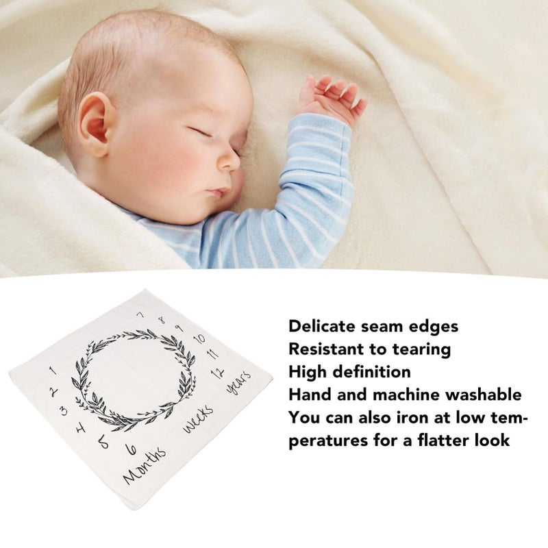Baby Monthly Blanket 39.4x39.4 Inches Soft Polyester Durable Photo Prop - Image 4