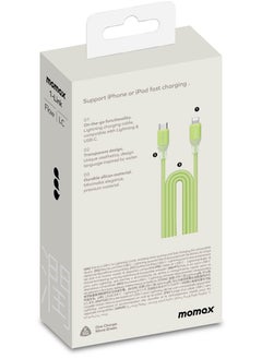 Momax 1-Link Flow [35W] USB-C to Lightning Cable 1.2 meter [MFI Certified] Fast Charge PD 3.0 - Green  - Image 5