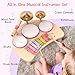 Rmischolar Kids Drum Set Montessori Musical Instruments for Toddlers 13 Wooden Baby Drum Kit with Xylophone Preschool Music Toys for Early Learning Educational Birthday Gift for Boys Girls Pink - Image 4