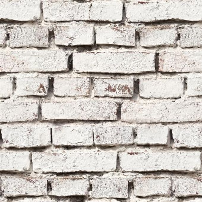 tiltil White Brick Wallpaper Peel and Stick Wallpaper 17.7" x 78.8" Brick Contact Paper Self Adhesive Wallpapers Removable Brick Countertop Contact paper for Cabinets Drawers Bathroom Wallpapers Vinyl Roll - Image 4