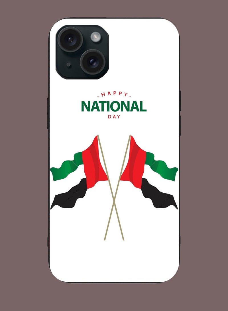 Service Zone Protective Mobile Back Cover Happy UAE National Day For iPhone 15 Plus - Image 3