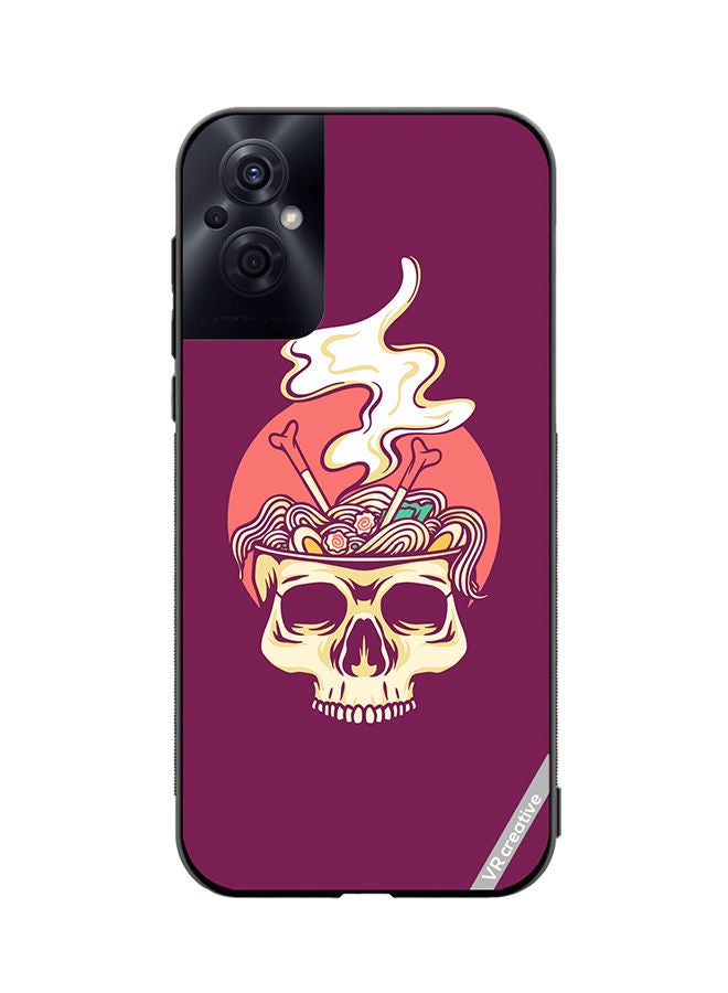 VR CREATIVE Protective Case Cover For Oppo Reno8 Z Ramen Skull Design Multicolour - Image 1