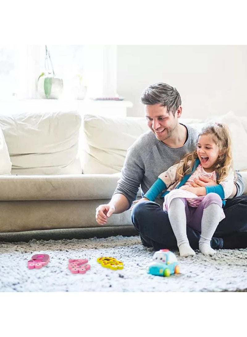 سايكفو 41 قطعة من الحروف والأرقام المغناطيسية الخشبية، مغناطيسات الثلاجة للأطفال الصغار، مغناطيسات الثلاجة، حروف أبجدية مغناطيسية، ألعاب تعليمية للأطفال في مرحلة ما قبل المدرسة (41) - Image 3