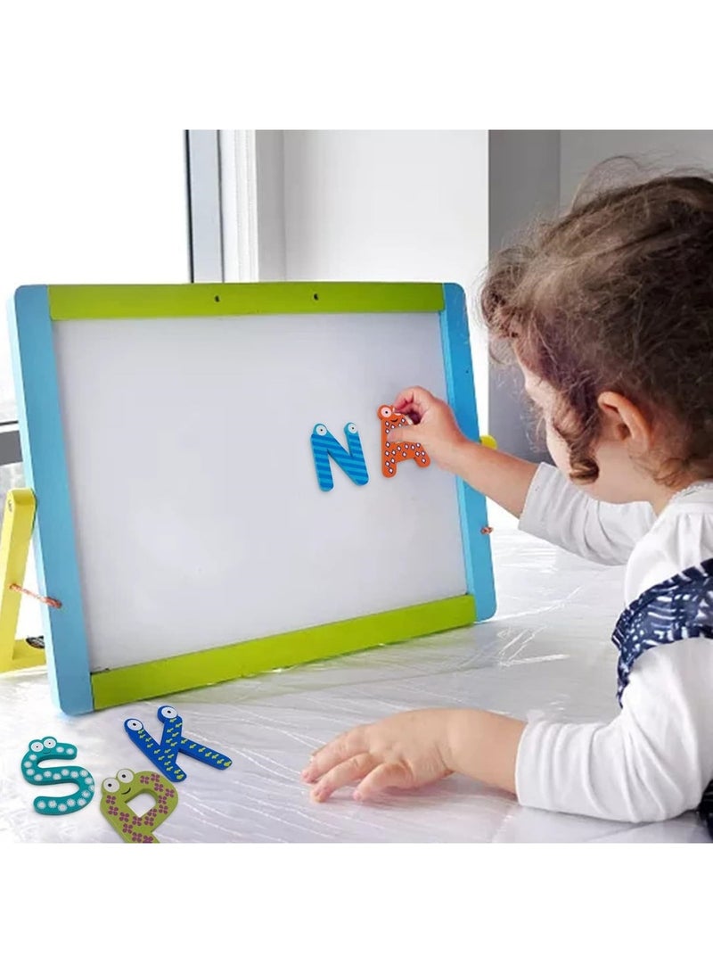 سايكفو 41 قطعة من الحروف والأرقام المغناطيسية الخشبية، مغناطيسات الثلاجة للأطفال الصغار، مغناطيسات الثلاجة، حروف أبجدية مغناطيسية، ألعاب تعليمية للأطفال في مرحلة ما قبل المدرسة (41) - Image 5