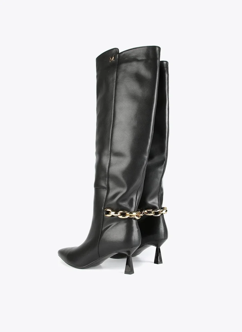 Lola Casademunt Knee-high leather boots with chain