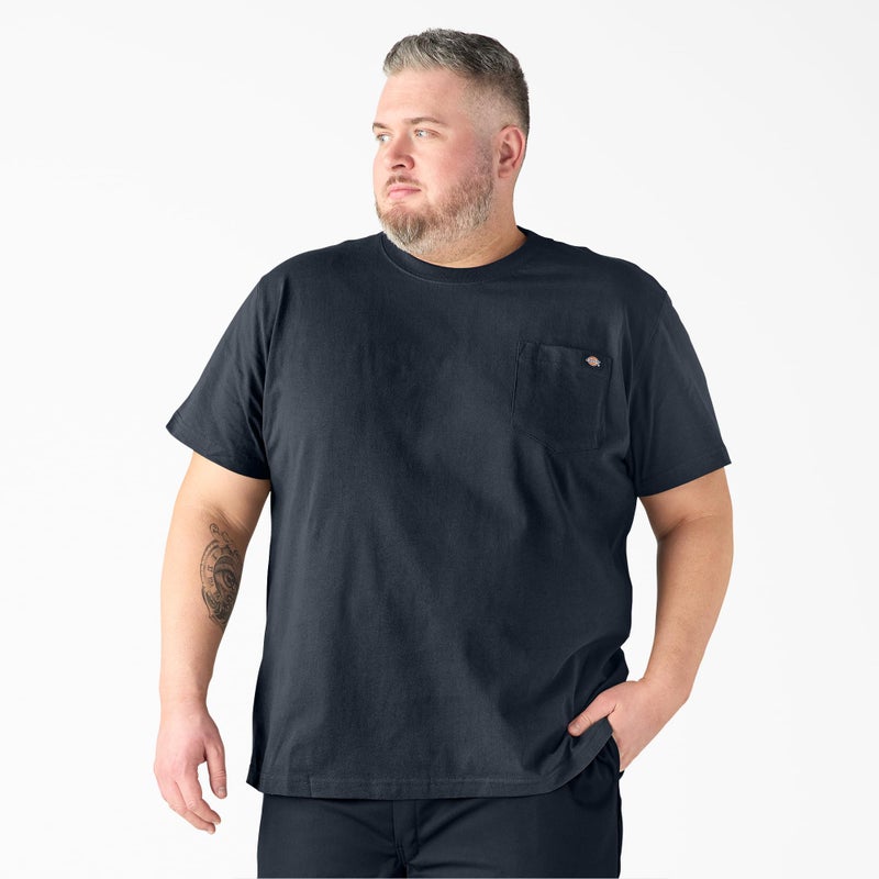 Dickies Men's Heavyweight Crew Neck Short Sleeve Tee Big-Tall,Dark Navy,3X-Large Tall - Image 5